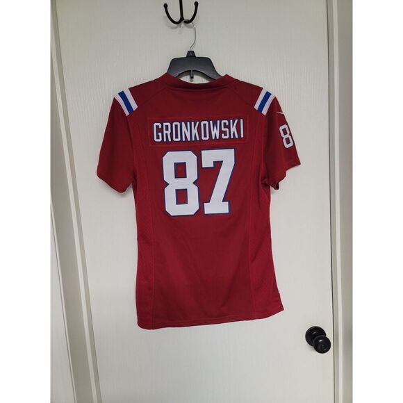 ⭐️ Kids fully stitched red New England Patriots throwback Rob Gronkowski jersey - Picture 3 of 4